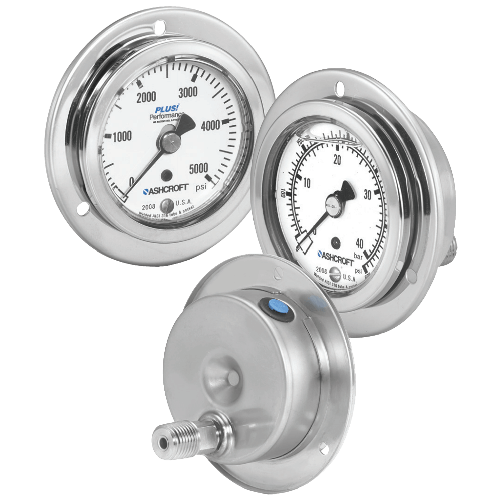 Ashcroft Stainless Case, 63 mm Panel Builders Gauge, 2008S